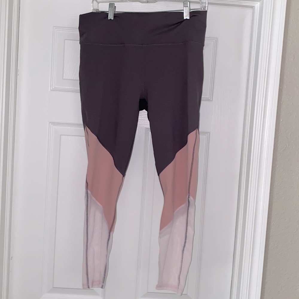 Grey and pink leggings
